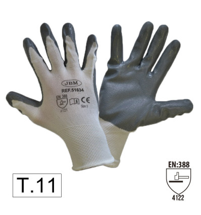 Outillage - Gants a/ paume renforcée de nitrile t 11 51398N