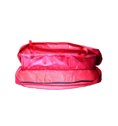 Outillage - Pochette rouge avec 6 compartiments et division pour kit d'urgence 51680