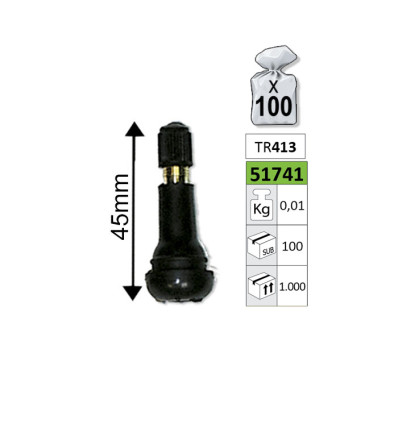 Outillage - Valves en pochette de 100u. tr413 45mm 51741