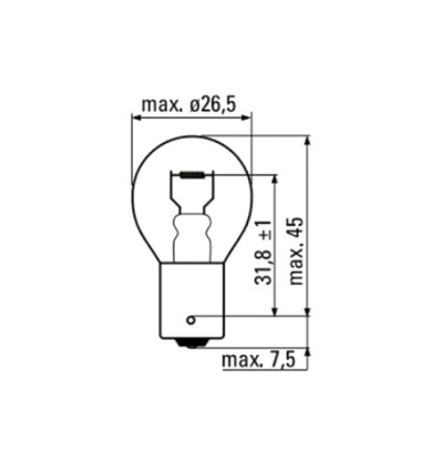 Outillage - Ampoule obn 2 polos 12v 21/5w bay15d 52367