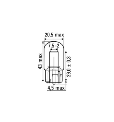 Outillage - Ampoule obn 12v 21w s/t20a 52368