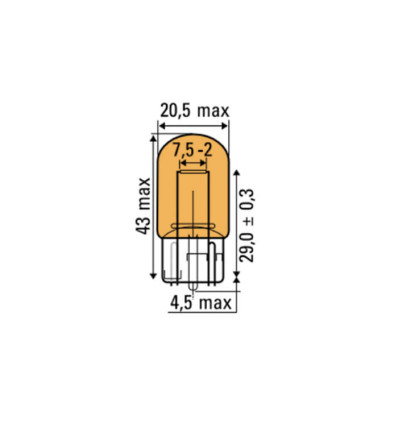 Outillage - Ampoule obn amber 12v 21w t20 52370