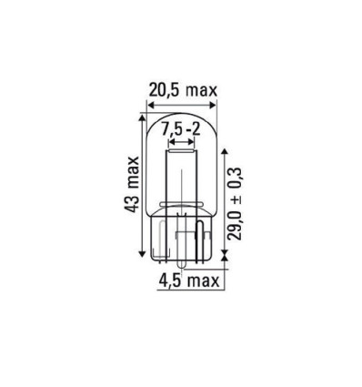 Outillage - Lampe obn 21w t20 12v 52862