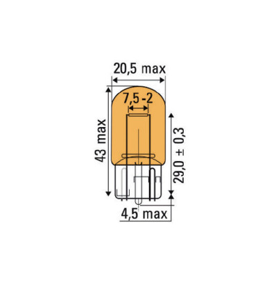 Outillage - Lampe obn 21w 12v t20 ambar 52863