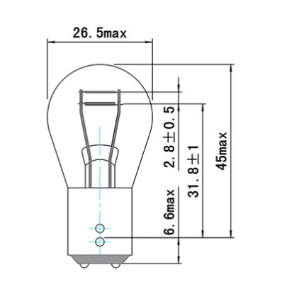 Outillage - Lampe obn 12v 21/4w baz15d 52868