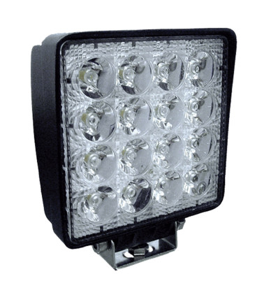 Outillage - Lanterne de travail 16 leds 48w carrée lumiere diffuse 53045