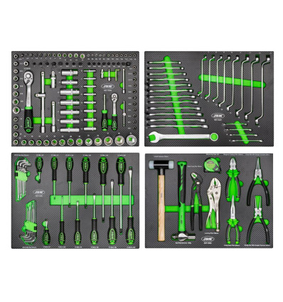 Outillage - Jeu de 4 modules eva carbone pour outils 53708