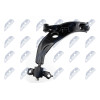 Bras de suspension - Bras des suspension avant pour Mazda 626 Ge 91 Mx-6 Ge16/76 91- inférieur droit ZWD-MZ-010