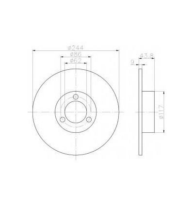 Disques de frein avant Citroen C15 Visa Peugeot 104